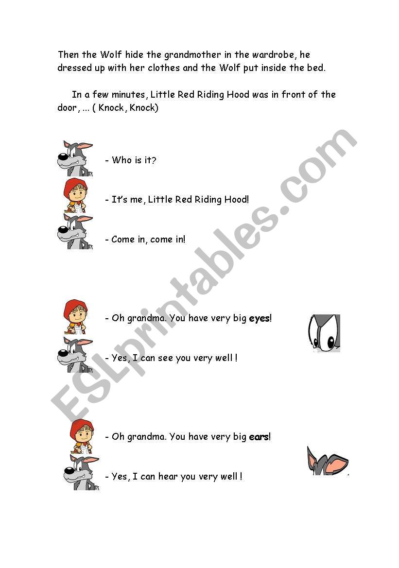 little red riding hood role play continue, 2nd sheet 1/3.