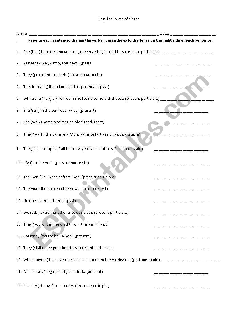 english-worksheets-principal-parts-of-regular-verbs