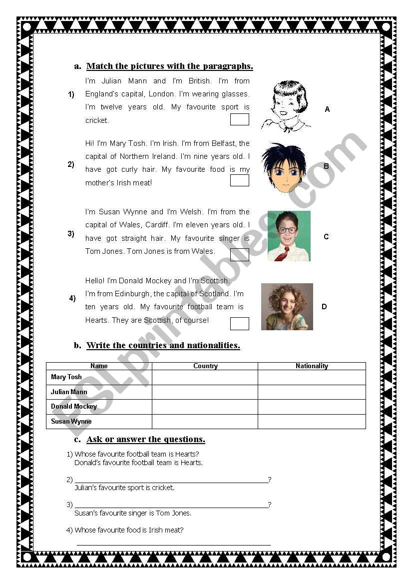 An Easy Reading Actvitiy worksheet