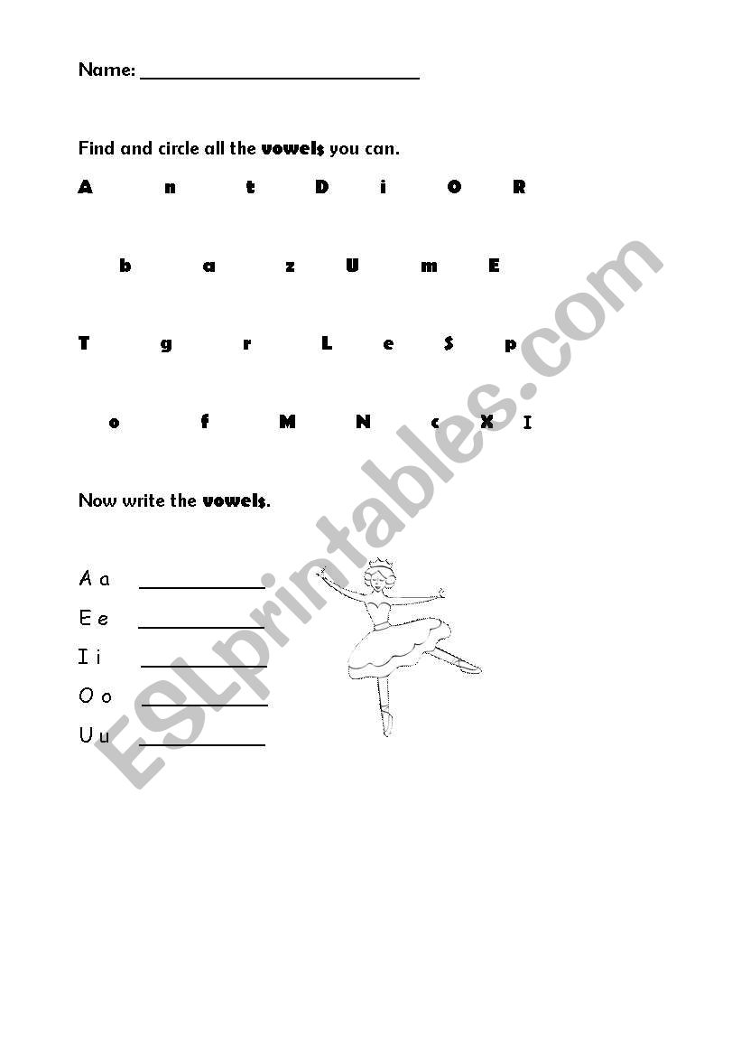 2  Vowel Worksheets for Young Learners