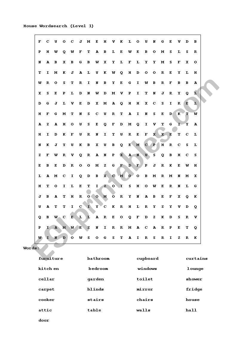 parts of a house and furniture