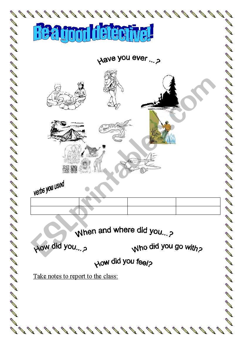 Are your a good detective? worksheet