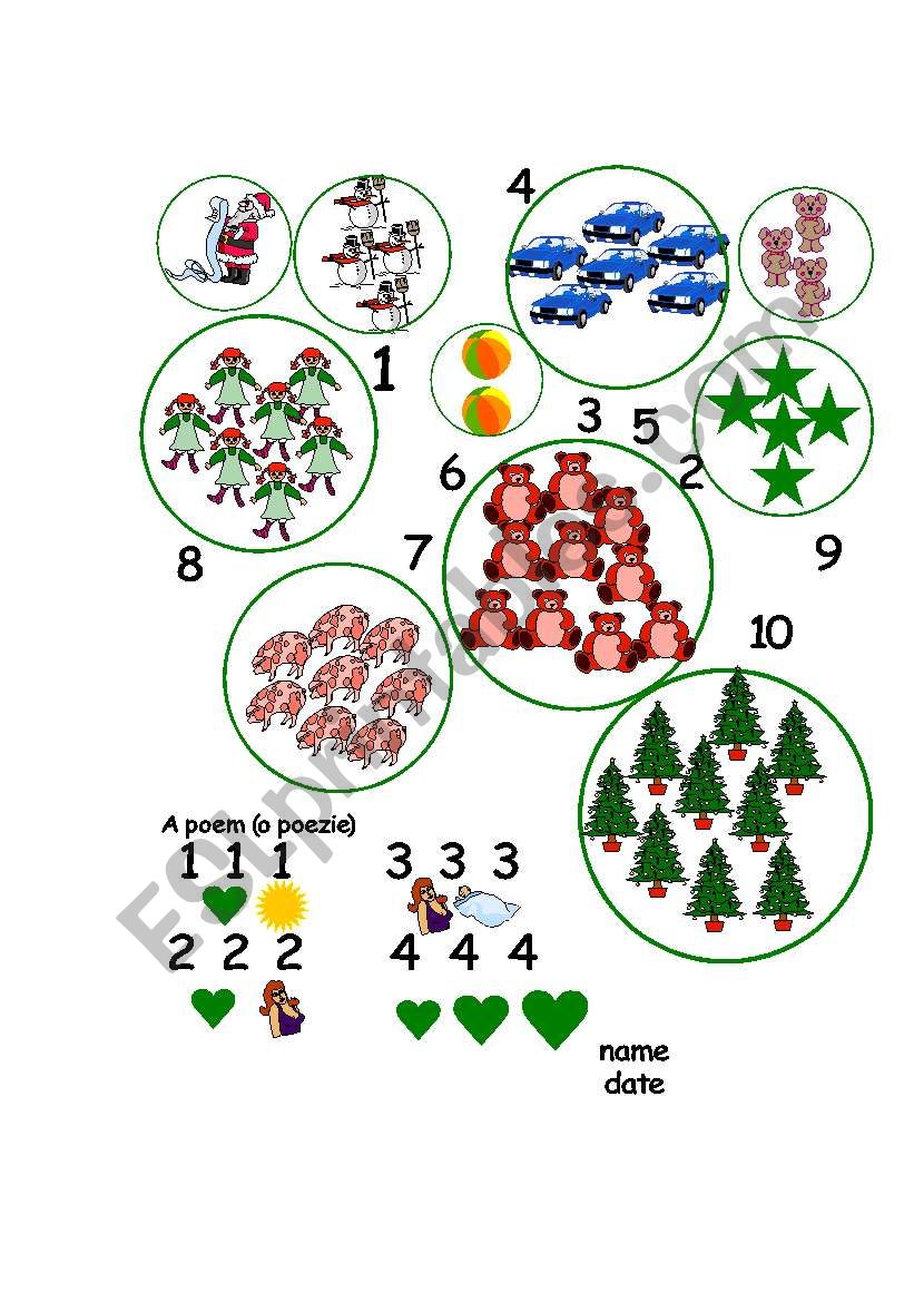 numbers, how many worksheet