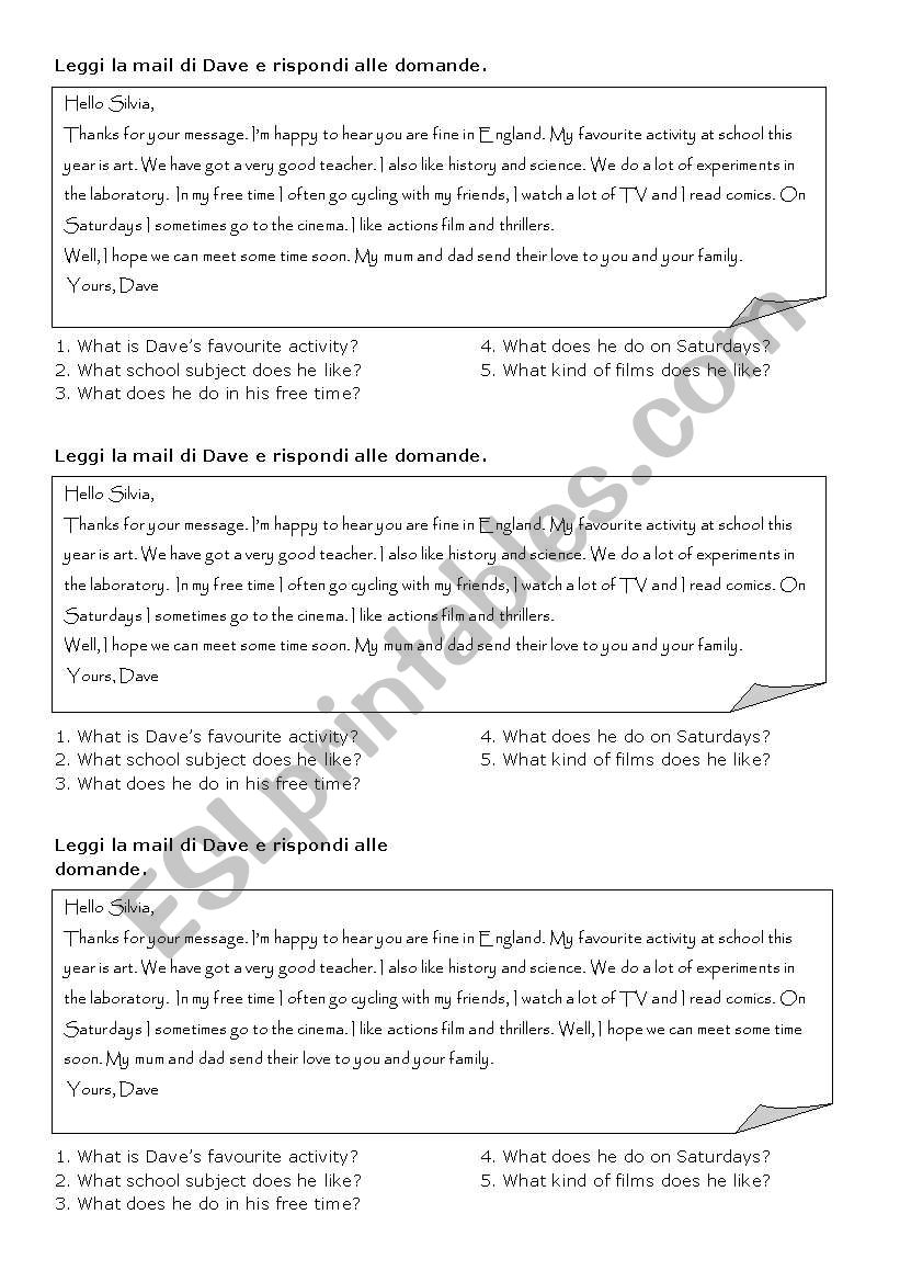 letter worksheet