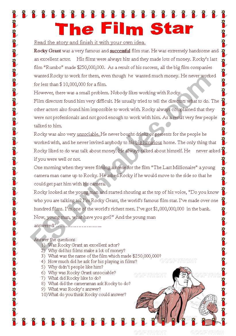 The Film Star worksheet