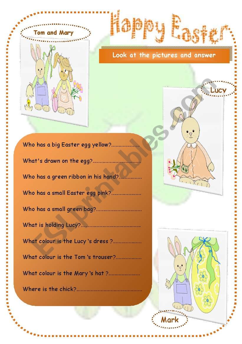 Happy Easter worksheet