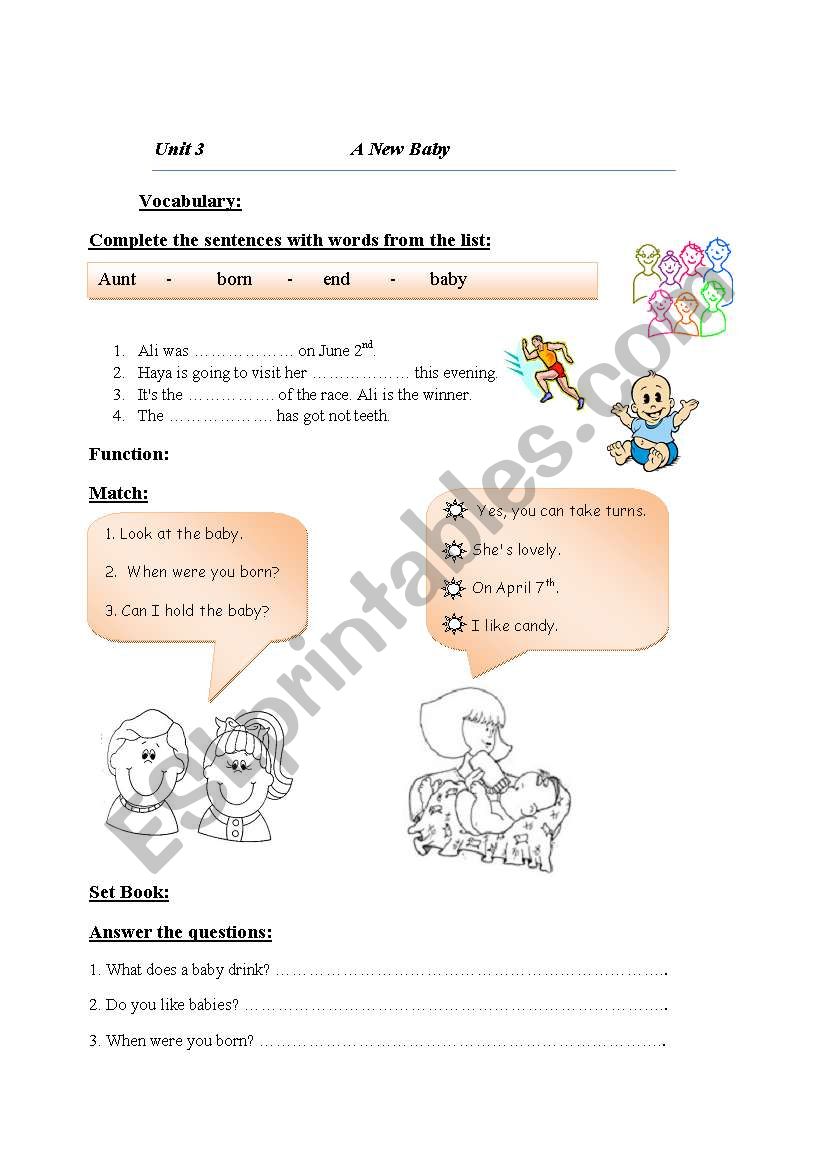 English Booklet worksheet