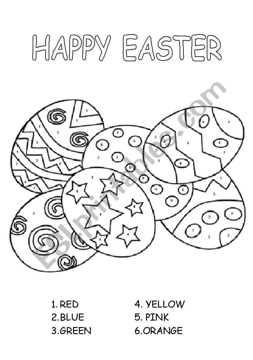 Happy Easter worksheet