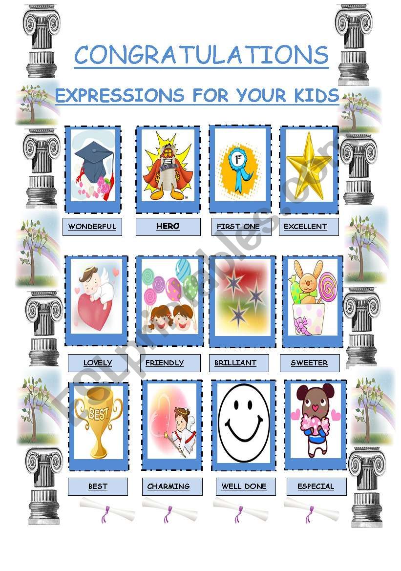 EXPRESSIONS FOR YOUR KIDS worksheet