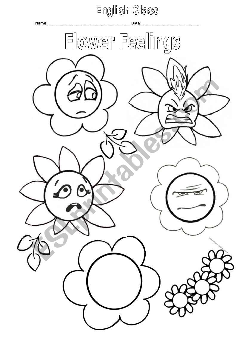 Flower Feelings - for drawing and colouring