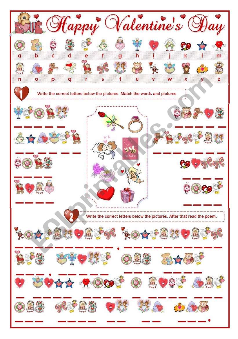 VALENTINEÂ´S DAY CRYPTOGRAM worksheet