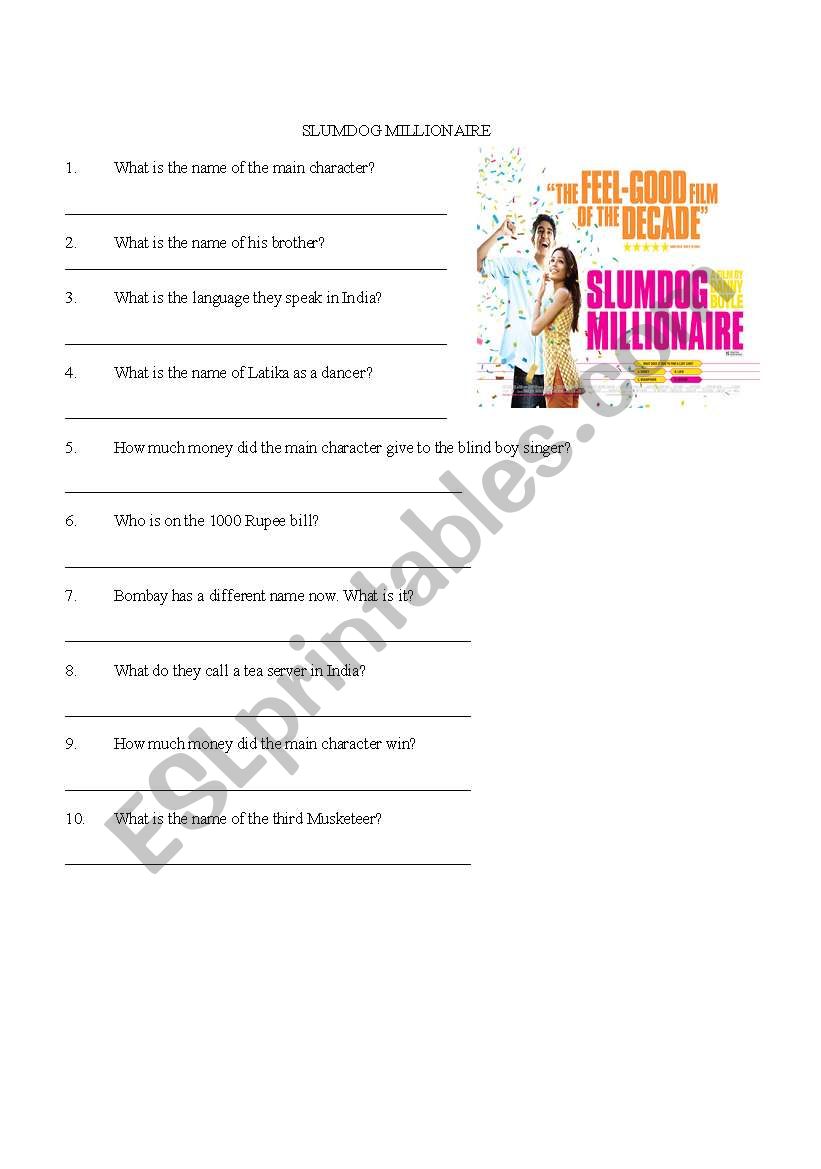 slumdog millionaire trivia slumdog millionaire trivia