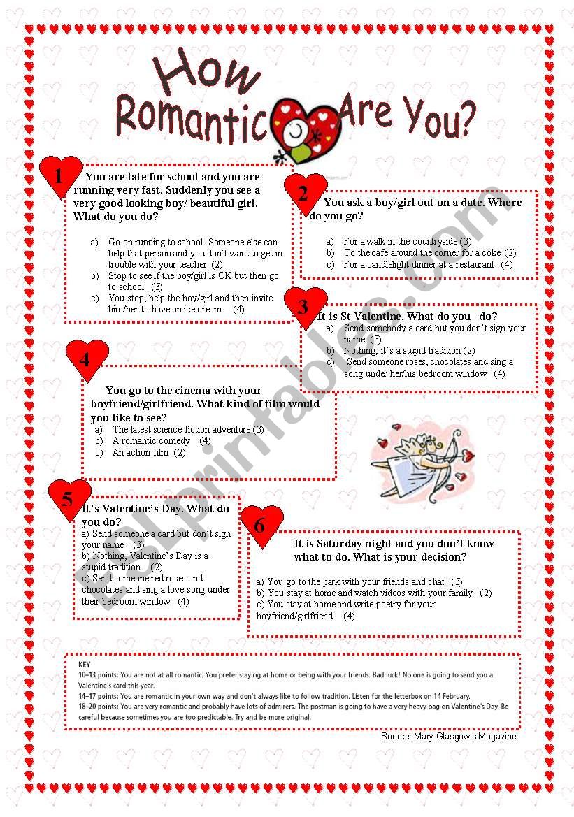 Love (Four skills worksheet) worksheet