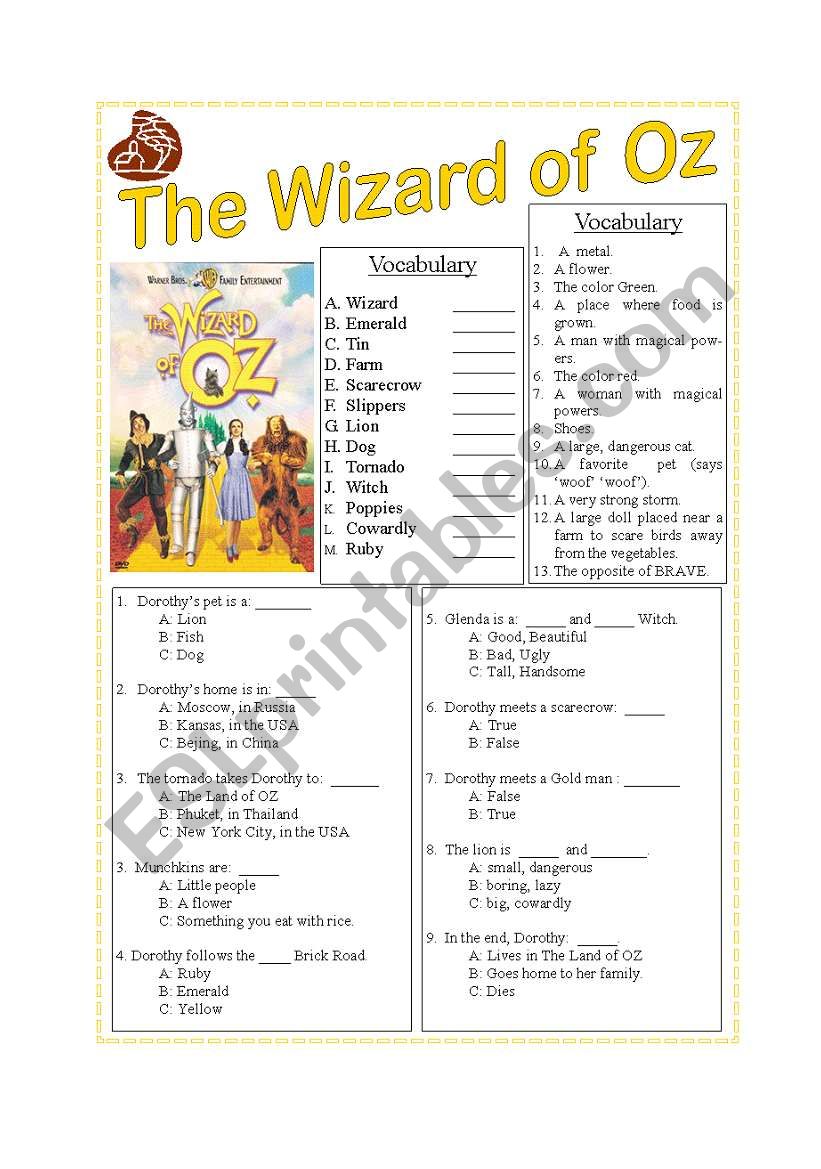 wizzard-of-oz-lesson-esl-worksheet-by-dutchboydvh