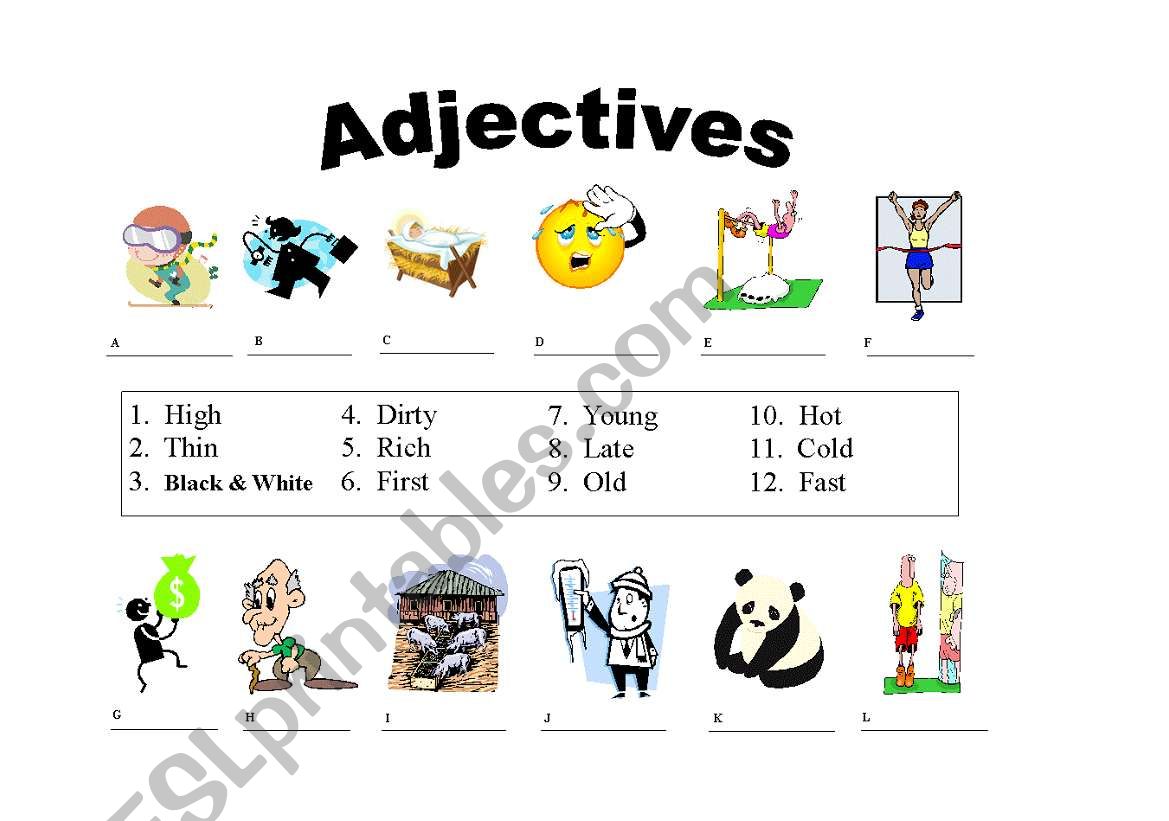 Adjectives for Starter Students