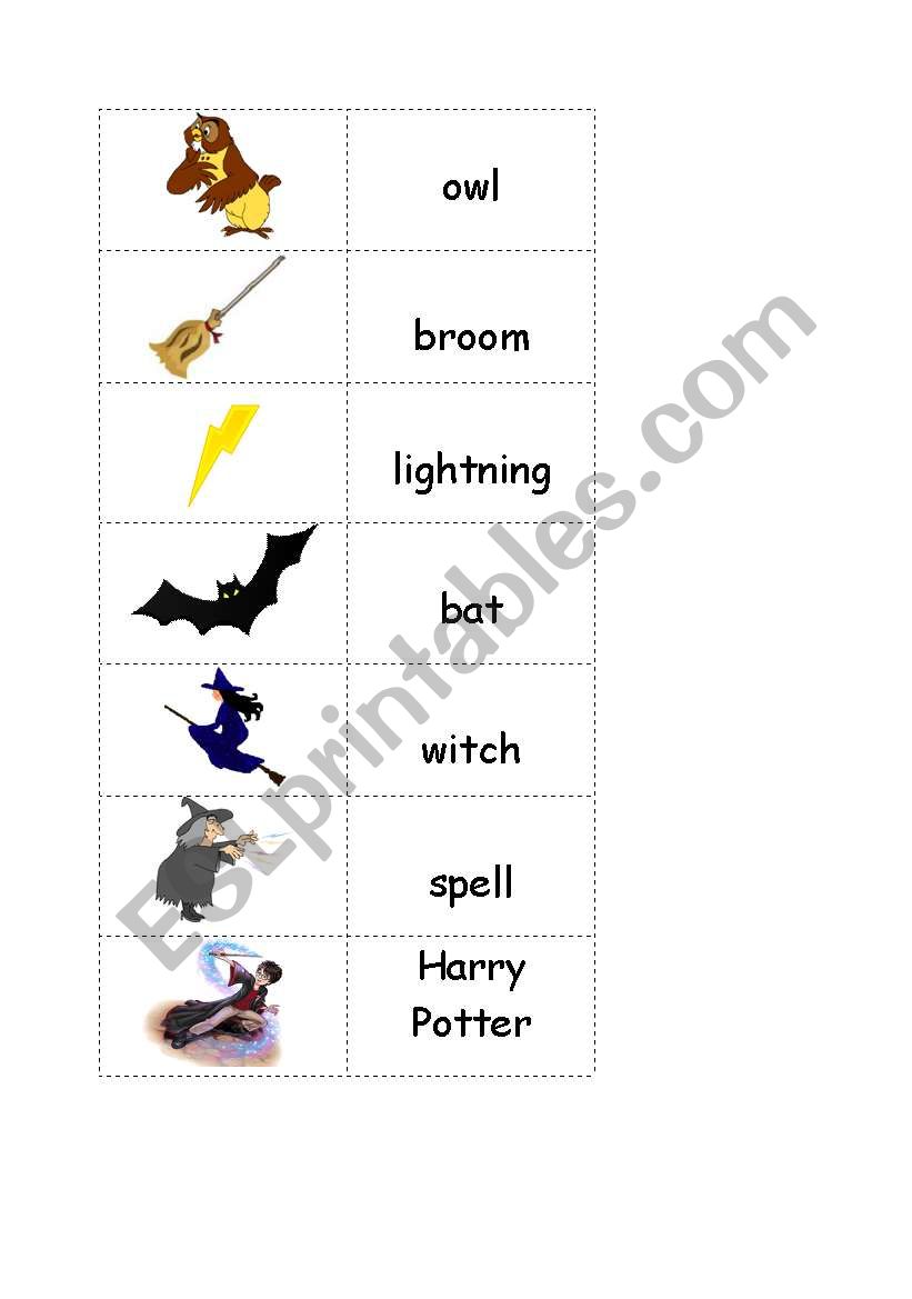 Harry Potter-snap game worksheet