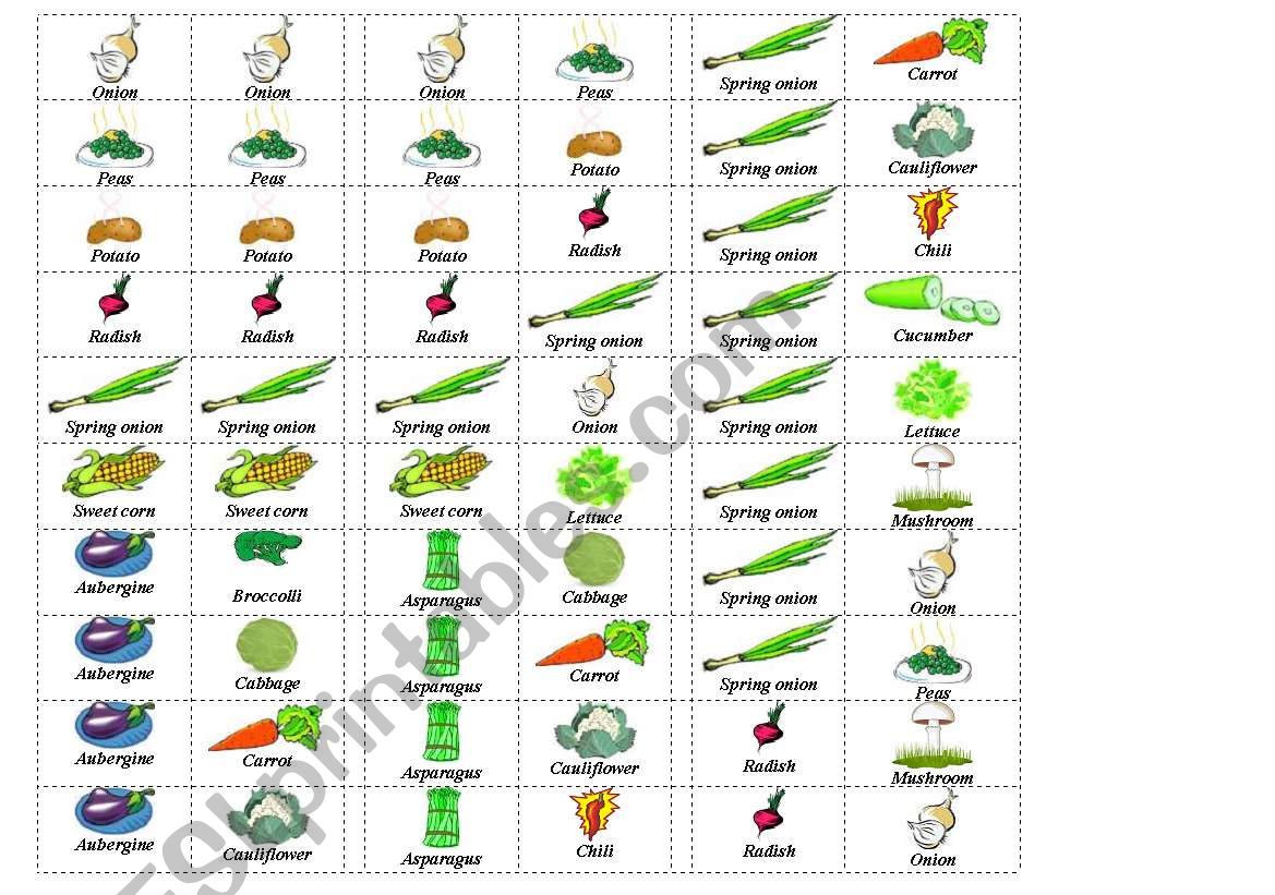 vegetables dominos 6 of 6 worksheet