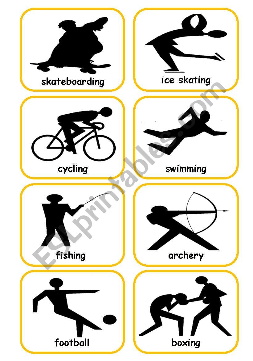 Sports Flashcards worksheet