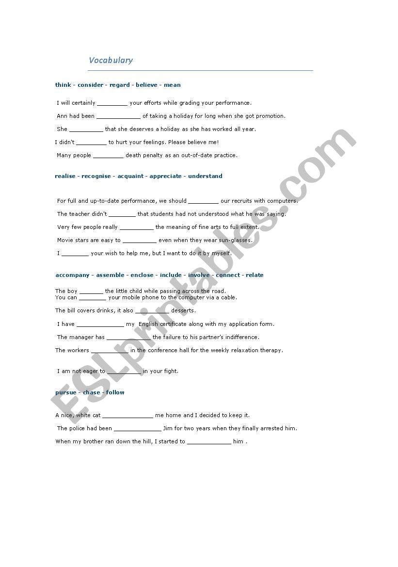 FCE worksheet