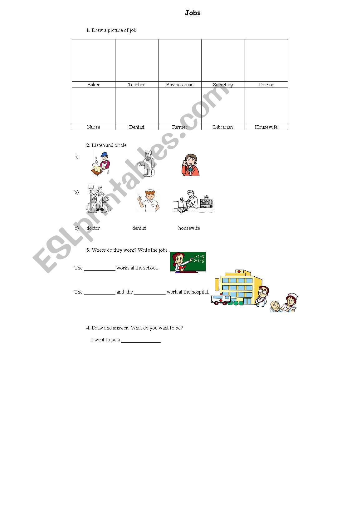 Jobs  worksheet