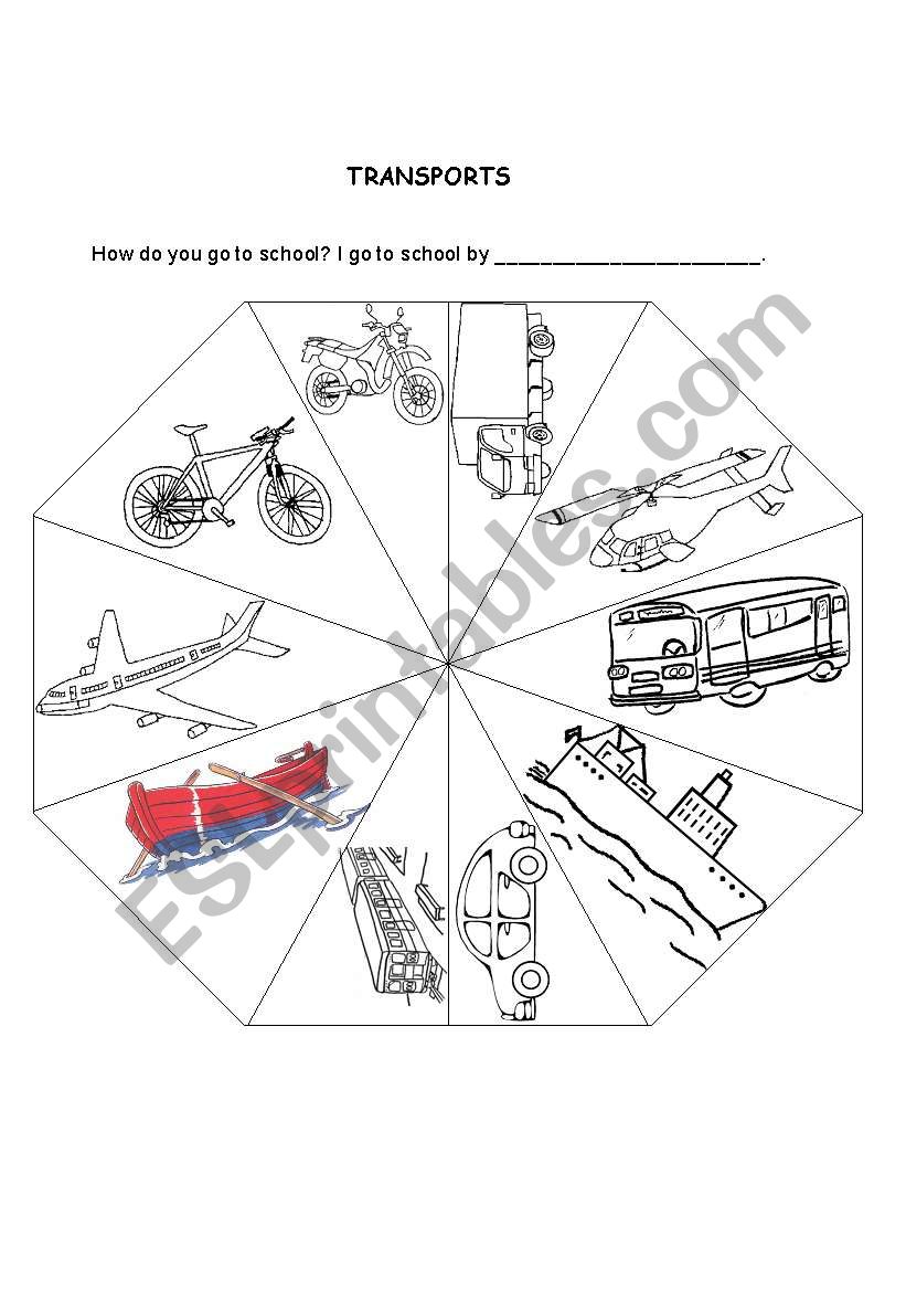 How do you go to school? - Transport Wheel
