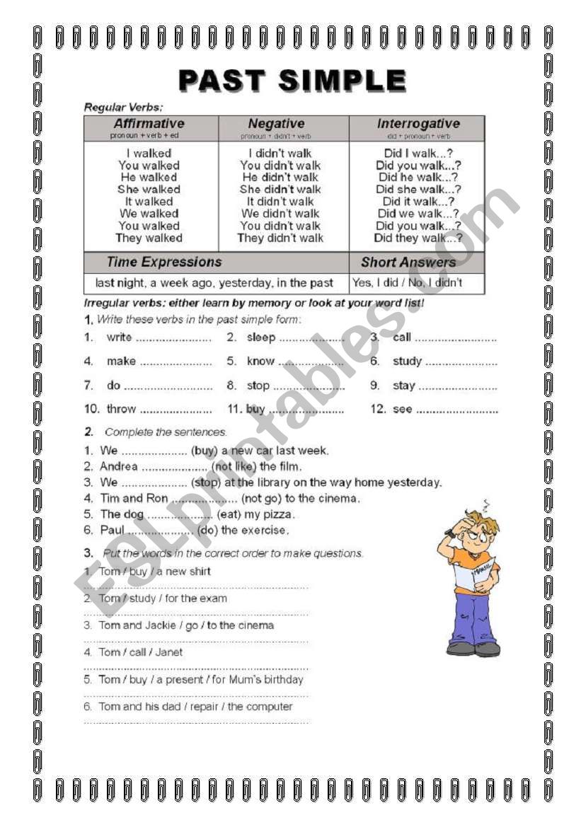 PAST SIMPLE worksheet