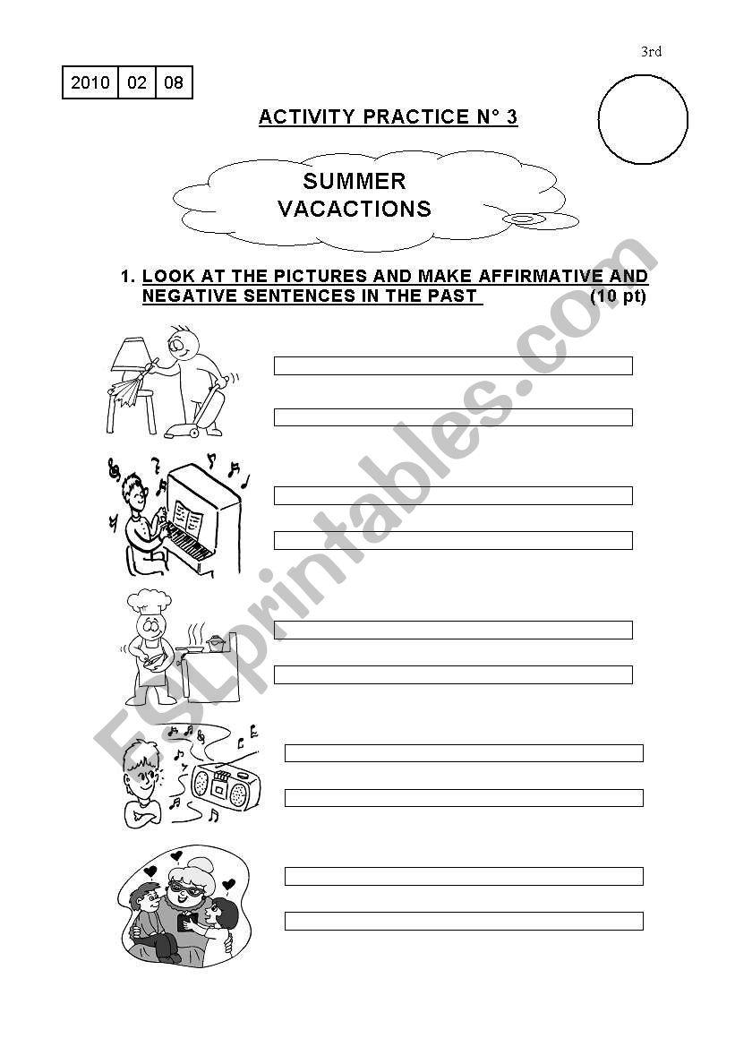 SIMPLE PAST worksheet