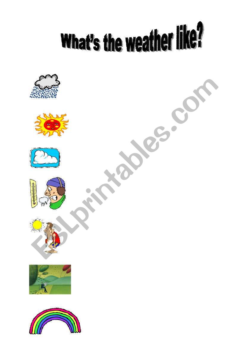 Whats the weather like? worksheet