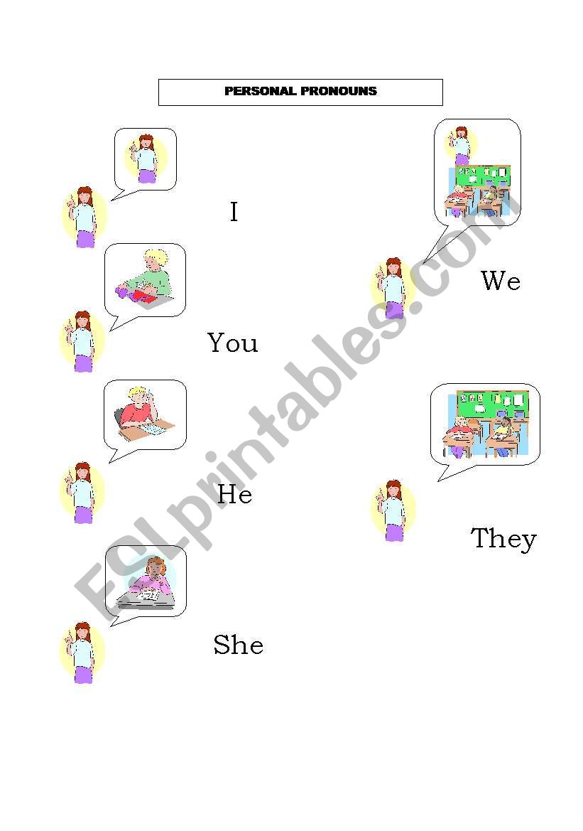 personal pronouns worksheet