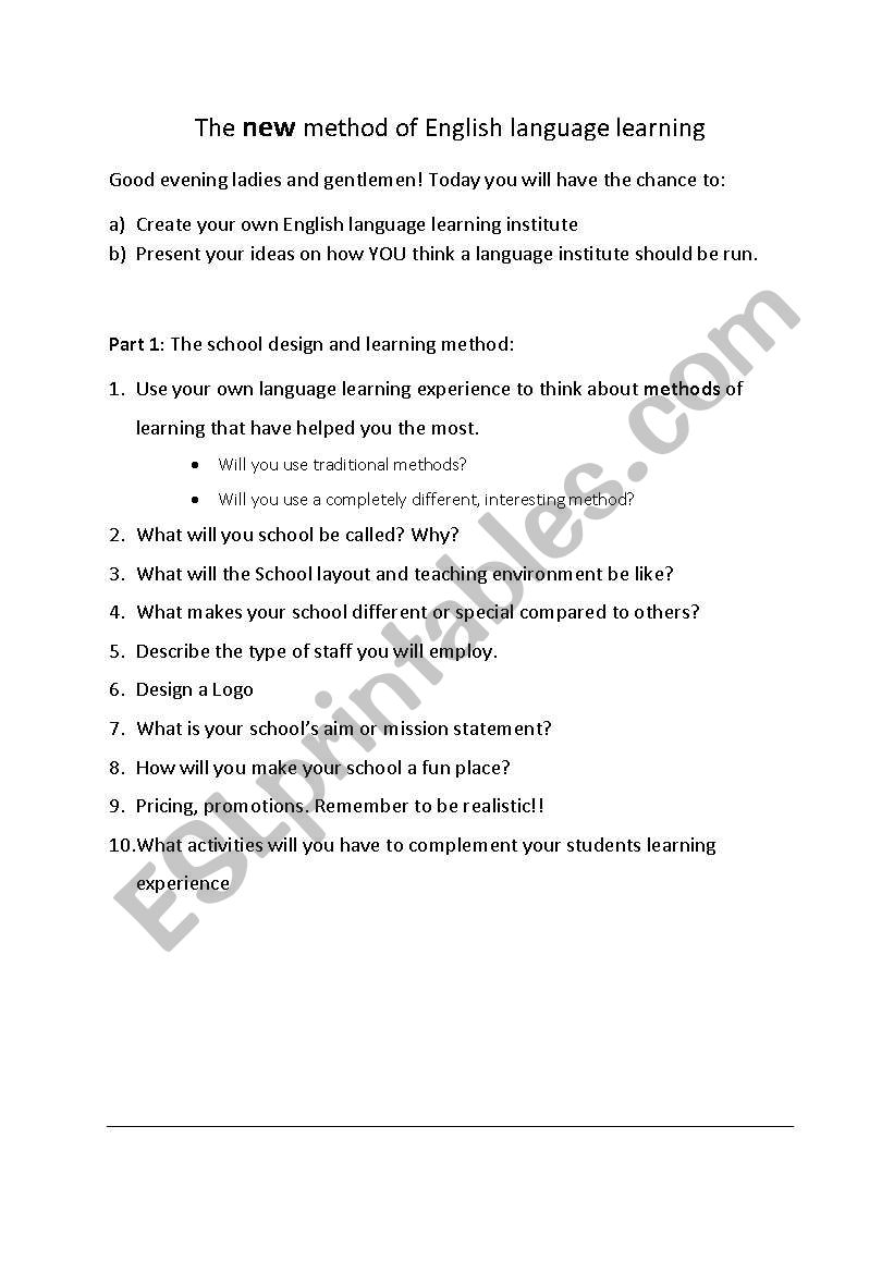 Design your perfect school worksheet