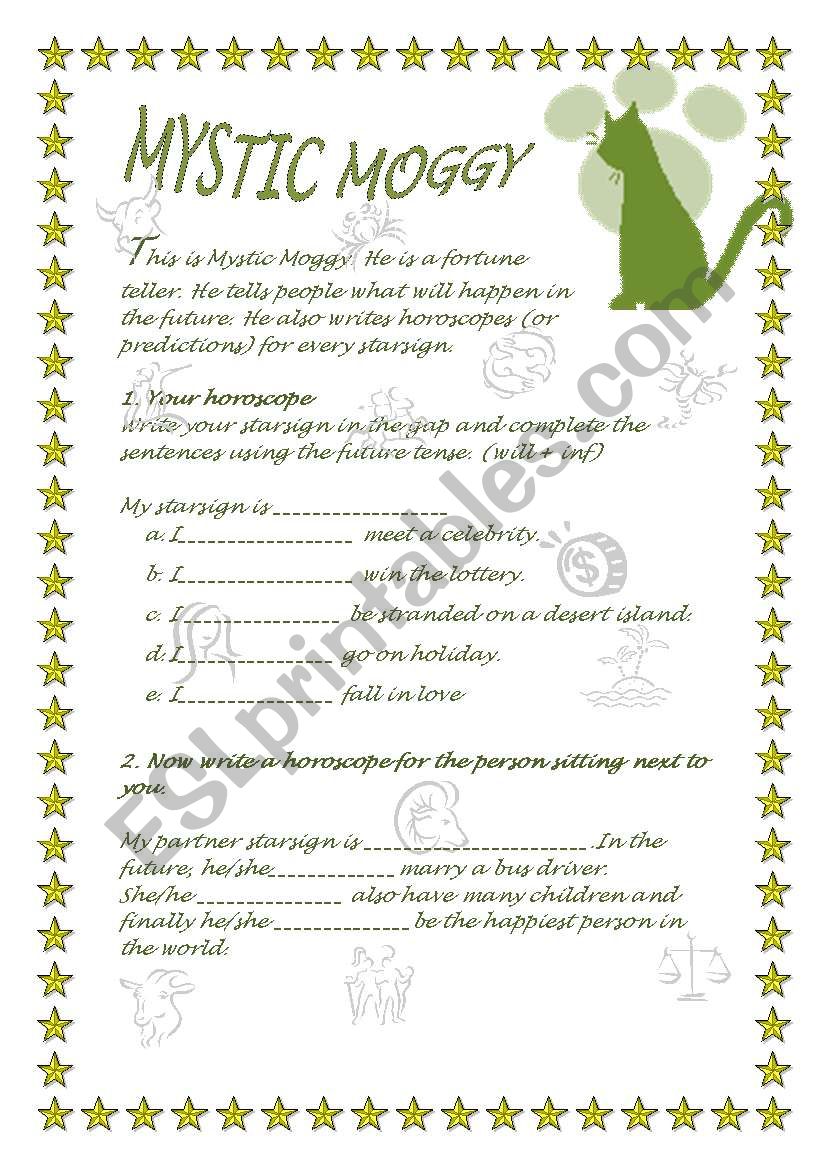 Mystic Moggy worksheet