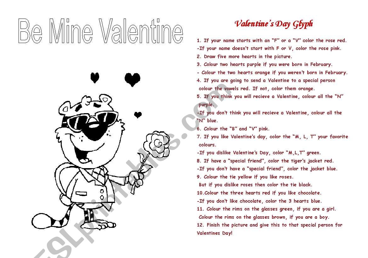 Valentine Glyph ´10 - ESL worksheet by Zora