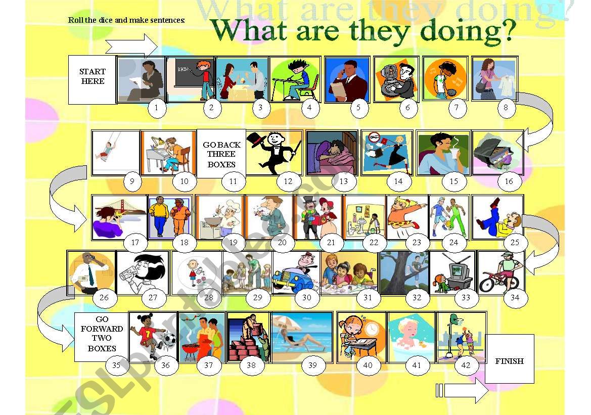 What are they doing? worksheet