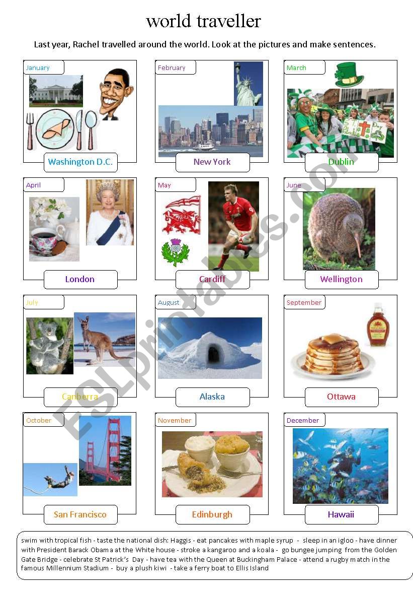 world traveller worksheet