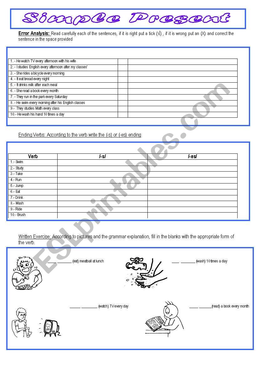 Simple Present worksheet