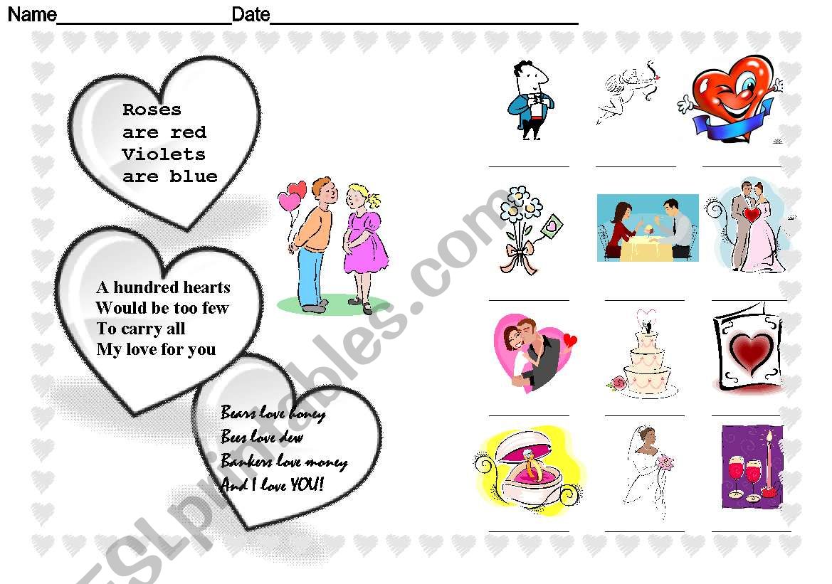 Happy St. Valentine day! Worksheet ESL worksheet by lovare