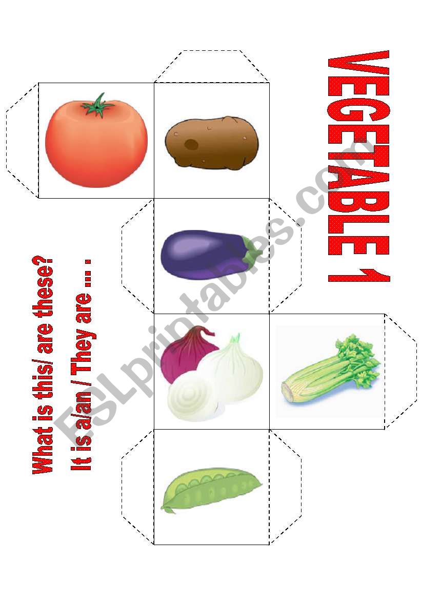 vegetable cube 1 worksheet