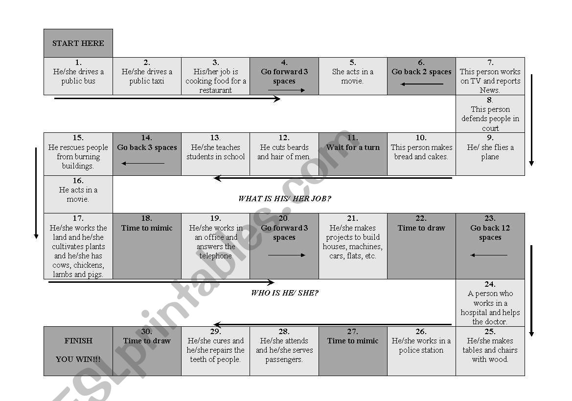 table game in jobs and occupations