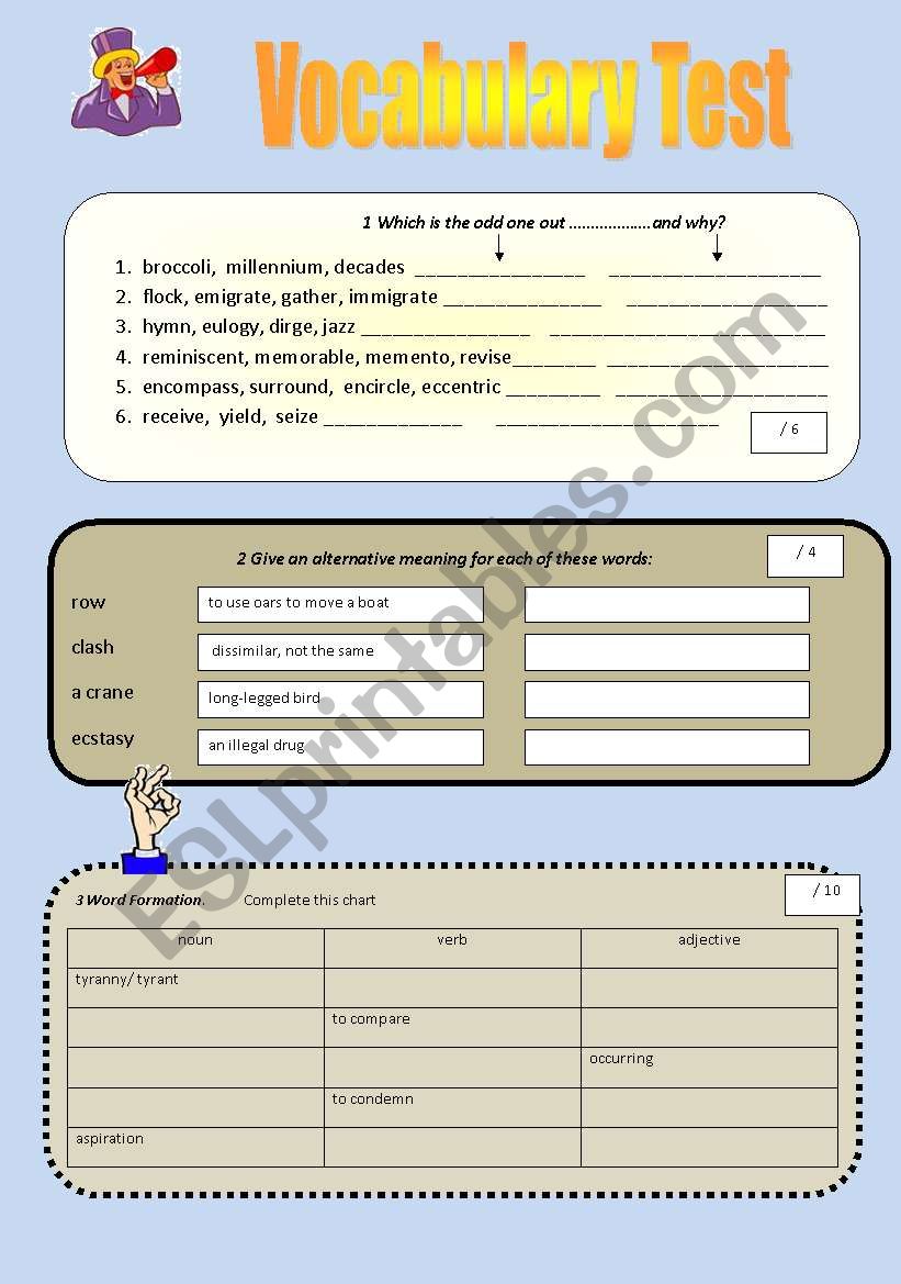 How Good is  your Vocabulary? worksheet