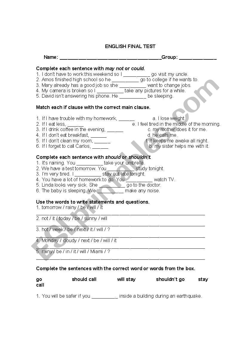 english-worksheets-basic-english-test