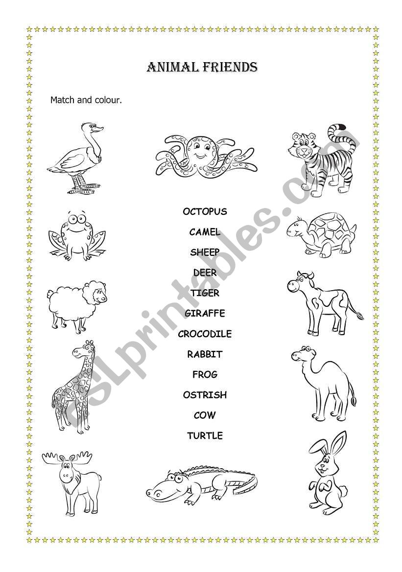 Animal Friends worksheet