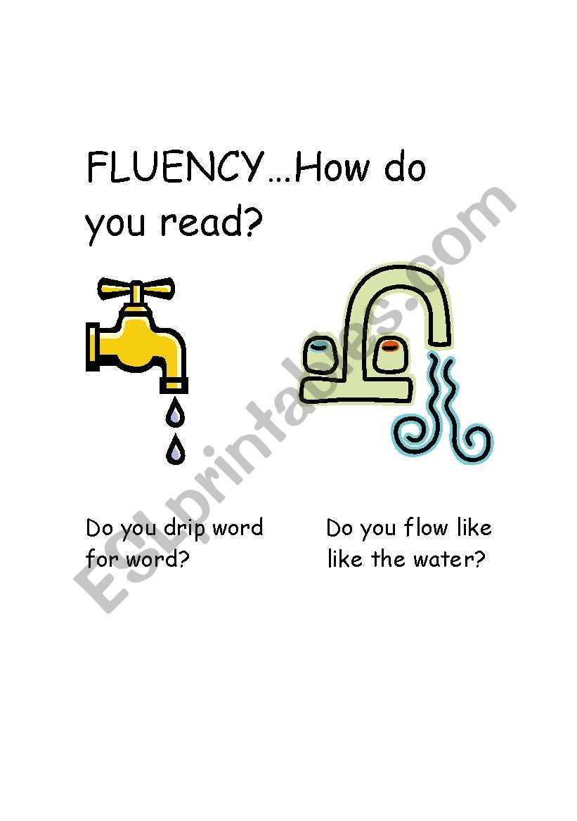 Fluency Poster worksheet