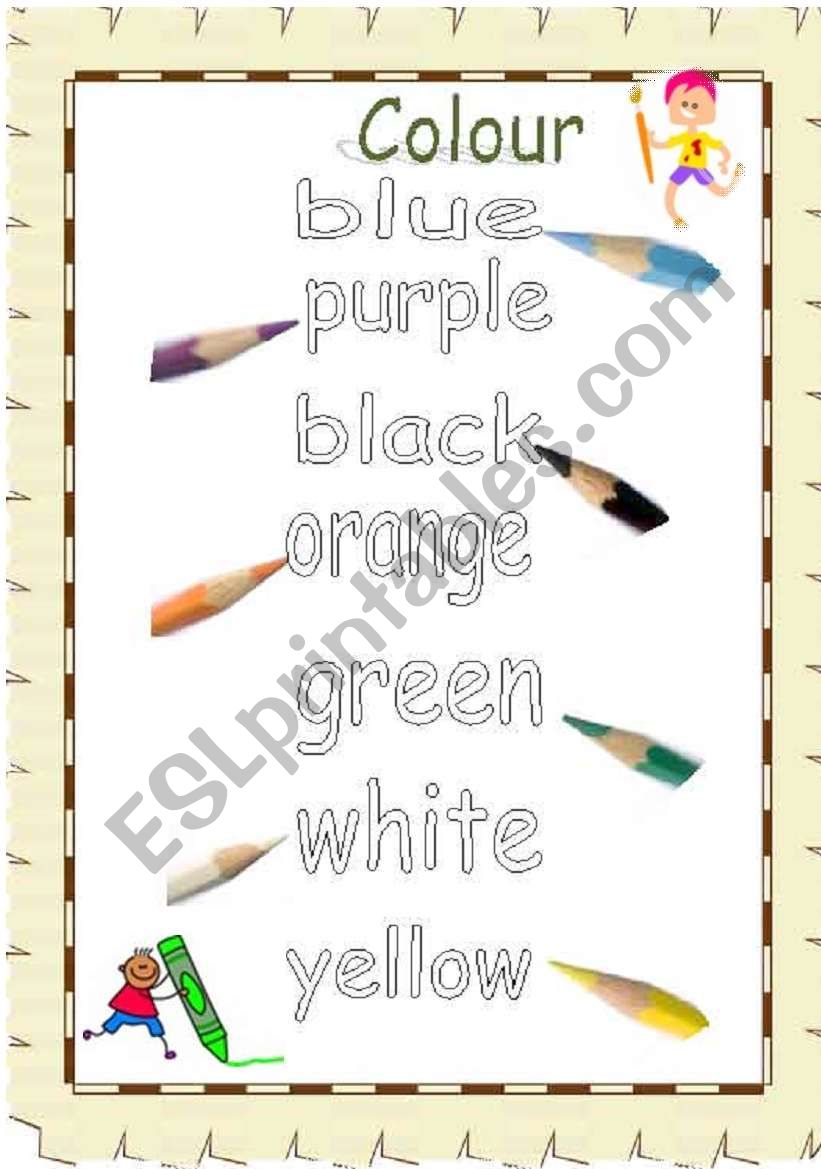 colours worksheet