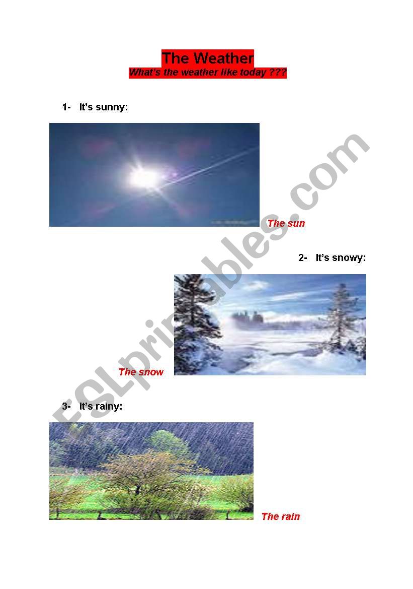 The weather worksheet