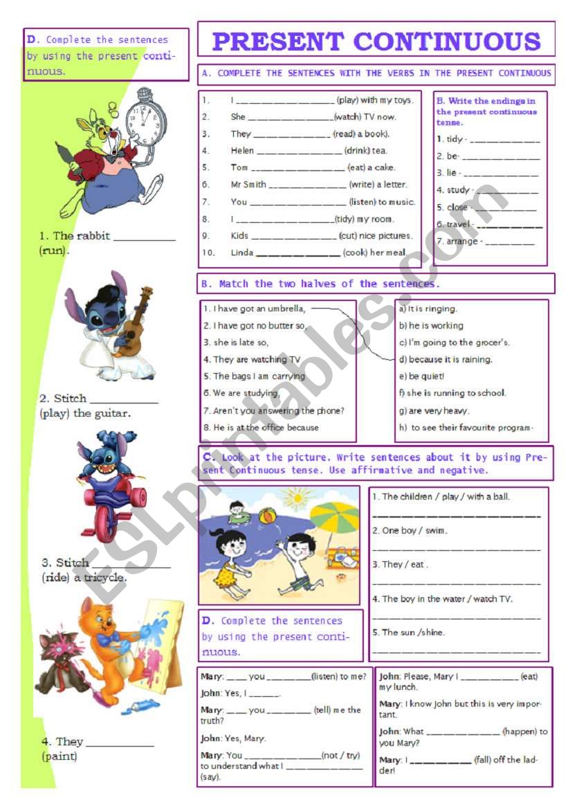 Present Continuous (10.02.10) worksheet