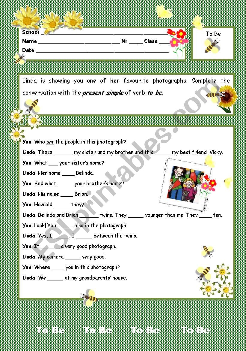 Present Simple To Be worksheet