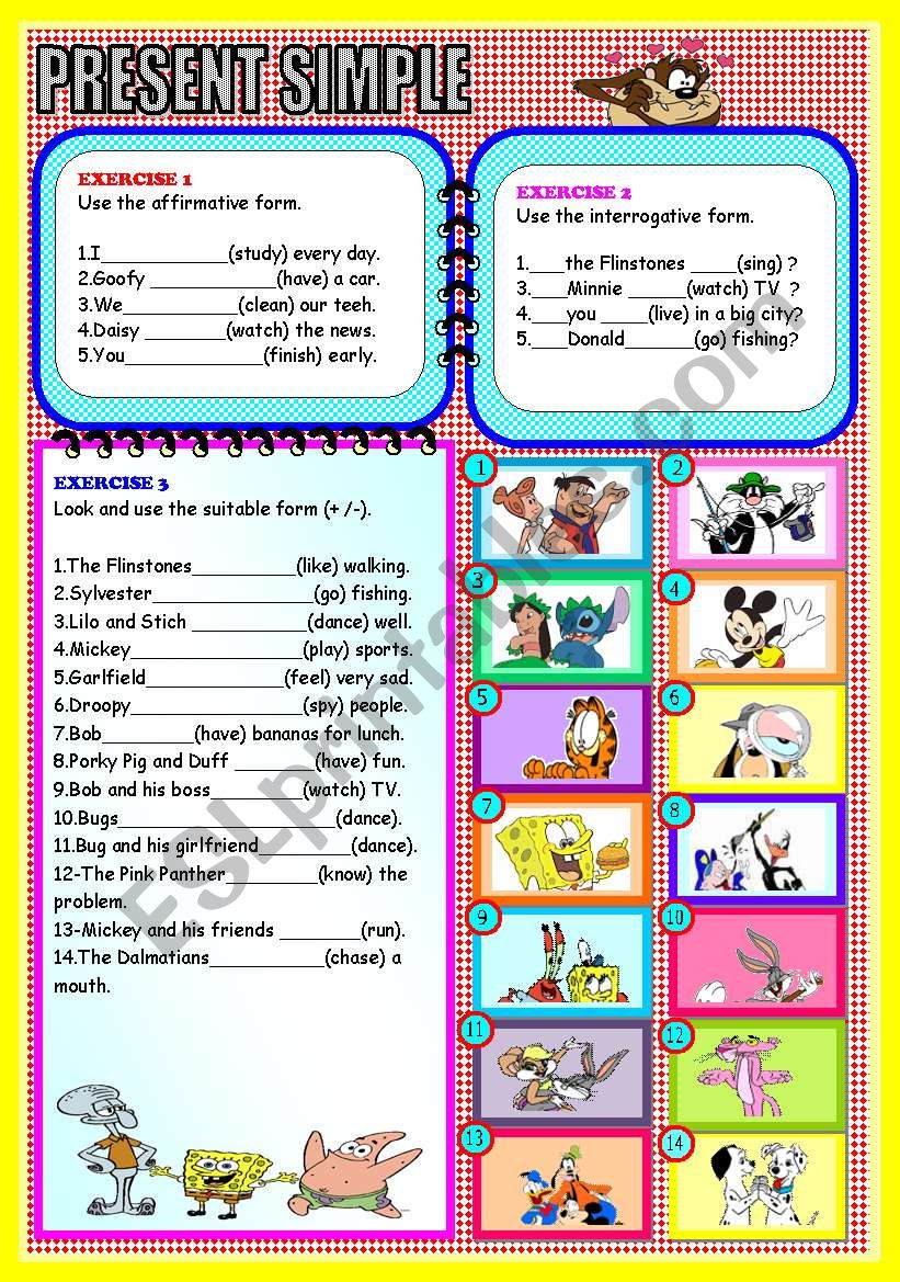 SIMPLE PRESENT worksheet