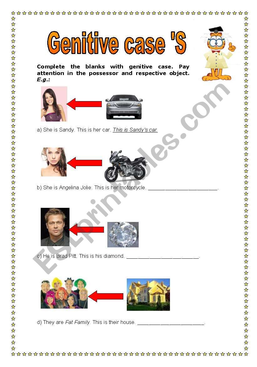 Genitive case with objects and famous people