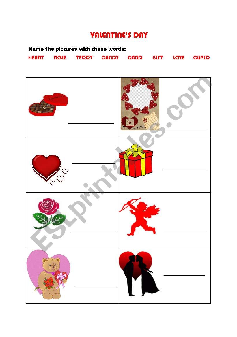 Valentines Day worksheet