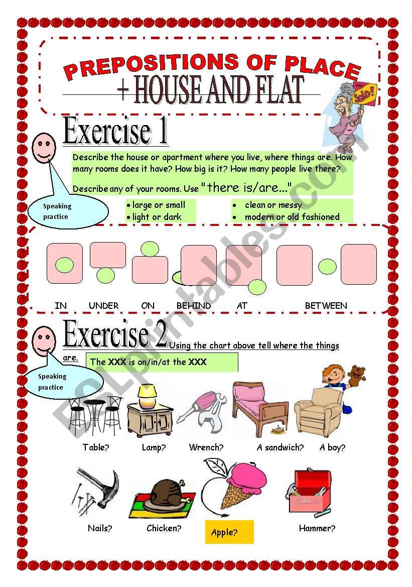 Prepositions of place +House and Flat